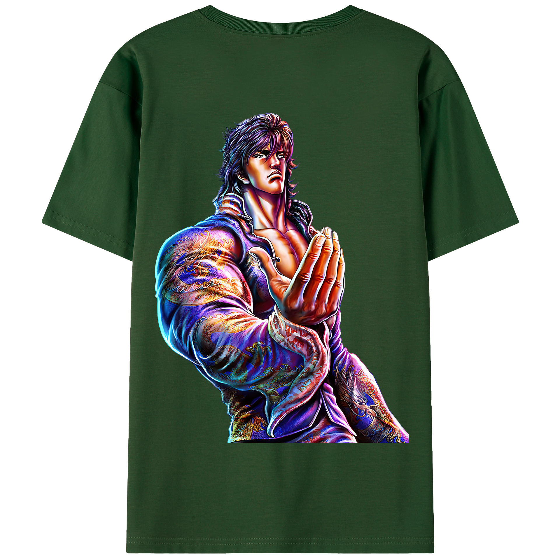 （画像用） 北斗の拳 Fist of the North Star 綿100％半袖Tシャツ（背面プリント）